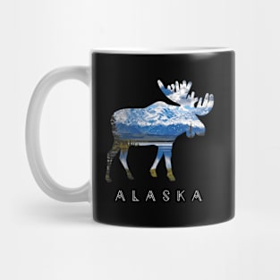 Alaskan Moose With Lake Mountain - Mug